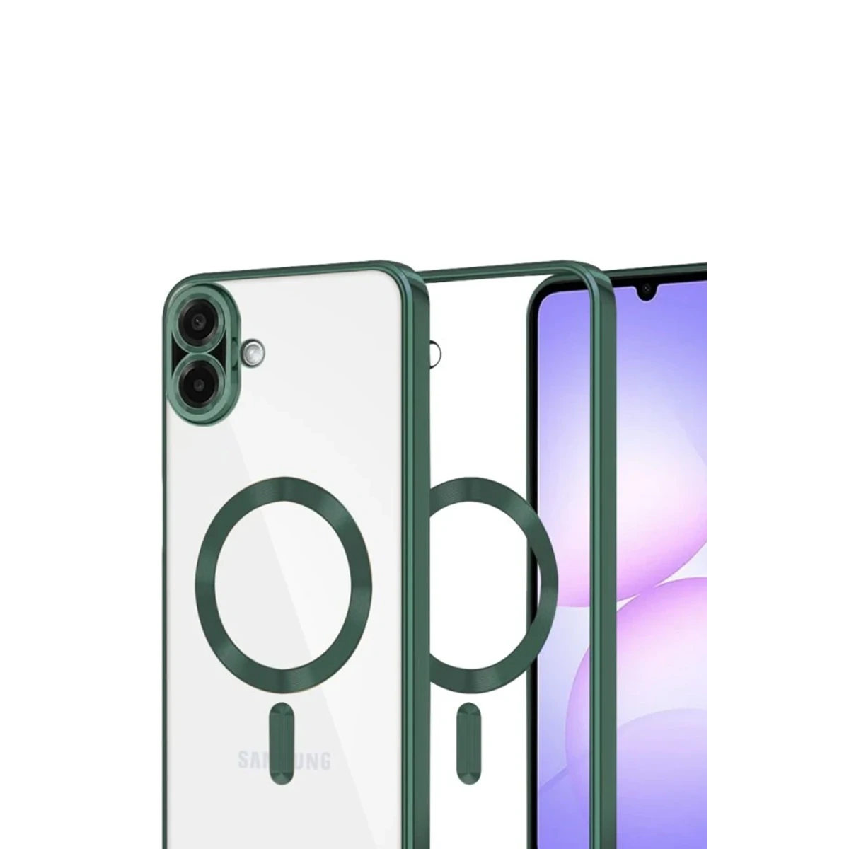 Samsung Galaxy A07 4G Kross Magneticsafe Kapak - Koyu Yeşil