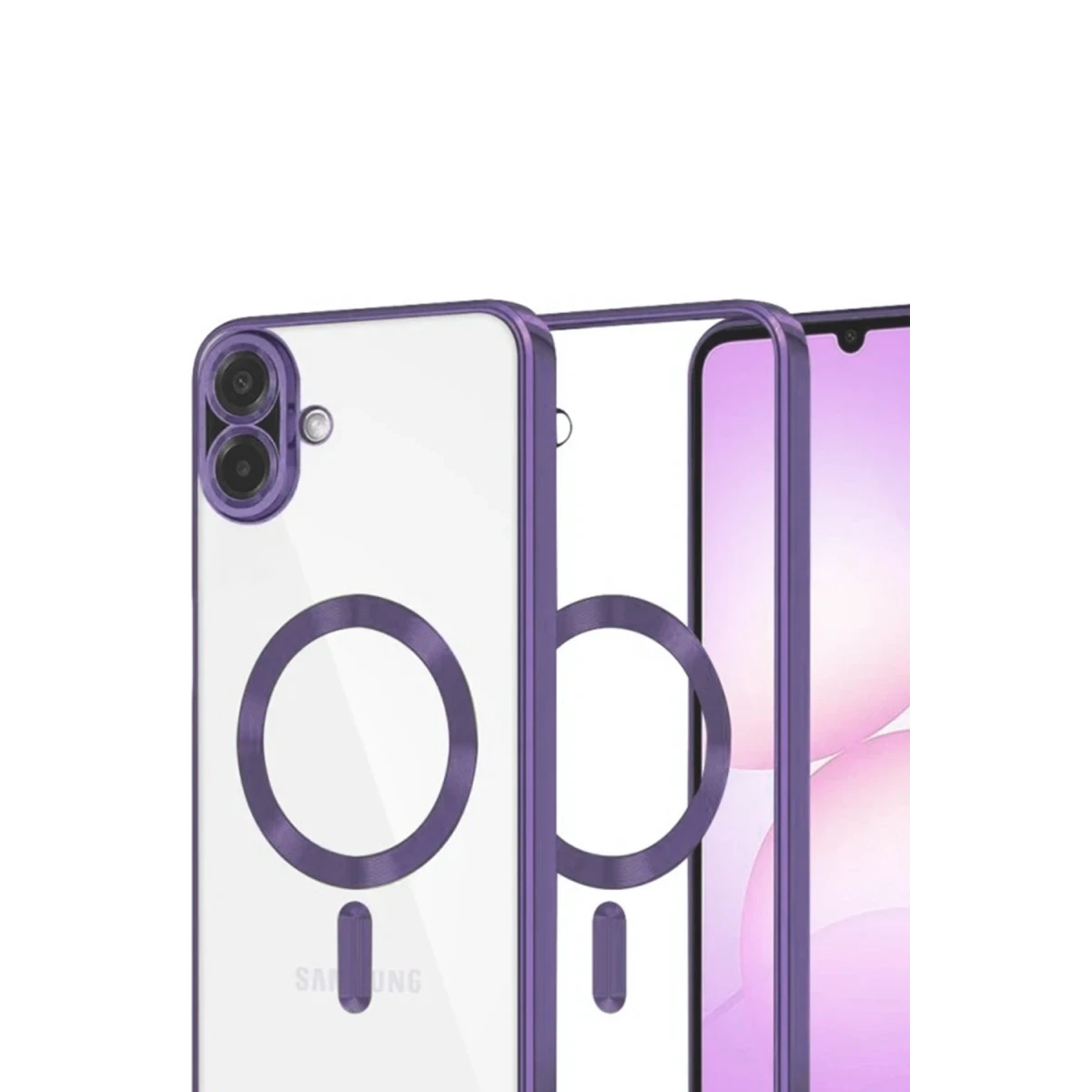 Samsung Galaxy A07 4G Kross Magneticsafe Kapak - Mor
