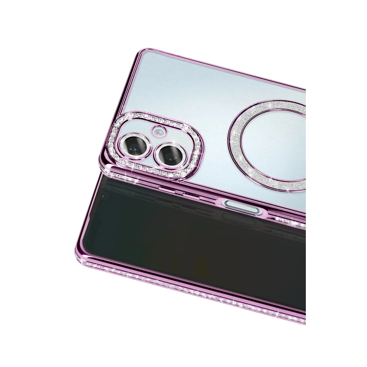 Samsung Galaxy A07 4G Joke Simli Magneticsafe Kılıf - Derin Mor