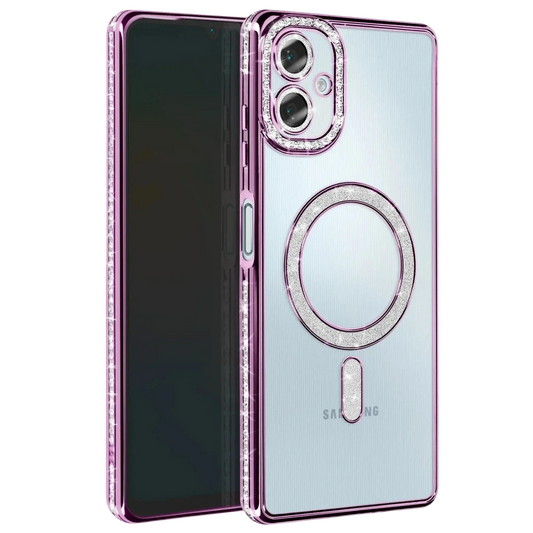 Samsung Galaxy A07 4G Joke Simli Magneticsafe Kılıf - Derin Mor