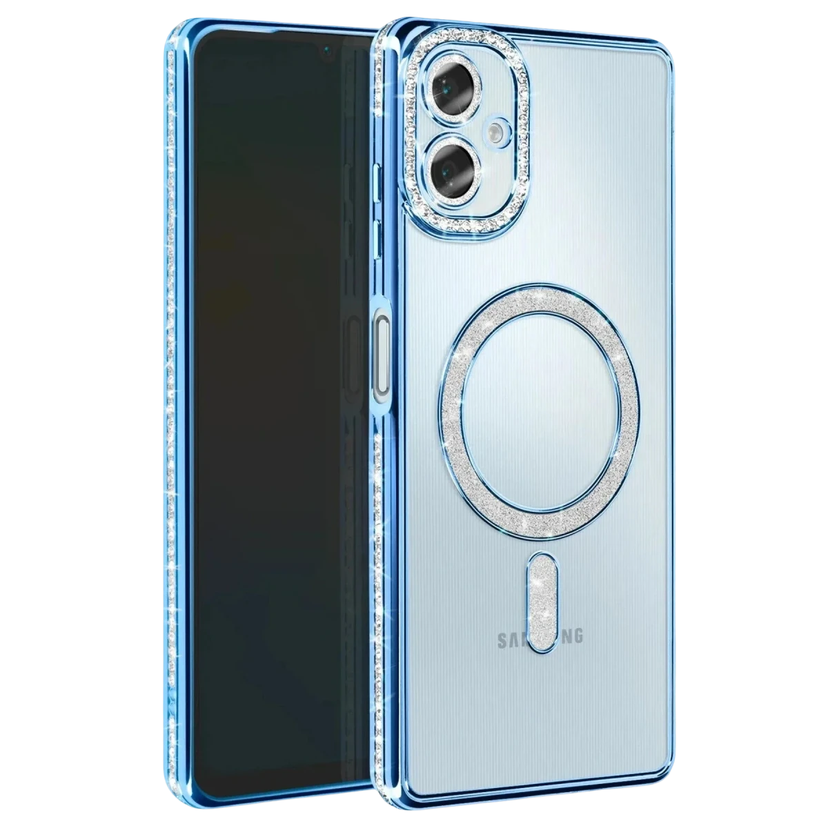 Samsung Galaxy A07 4G Joke Simli Magneticsafe Kılıf - Mavi