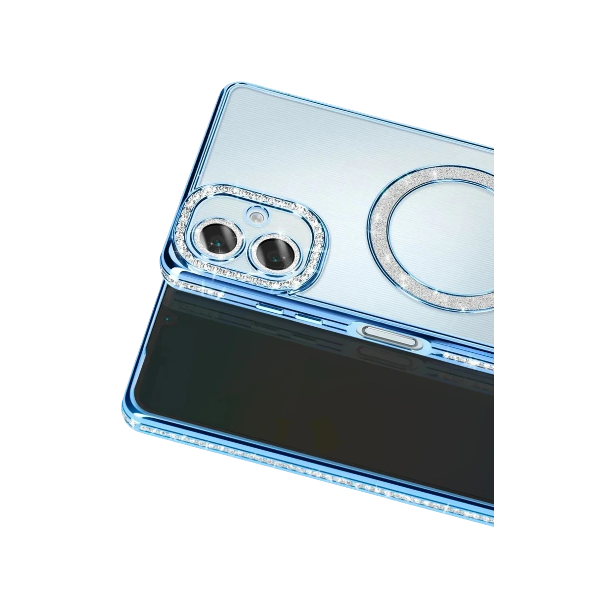 Samsung Galaxy A07 4G Joke Simli Magneticsafe Kılıf - Mavi
