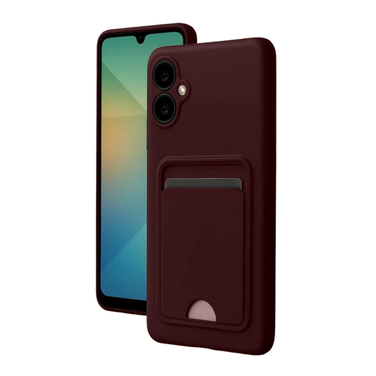 Samsung Galaxy A07 4G Kelvin Kartvizitli Silikon - Bordo