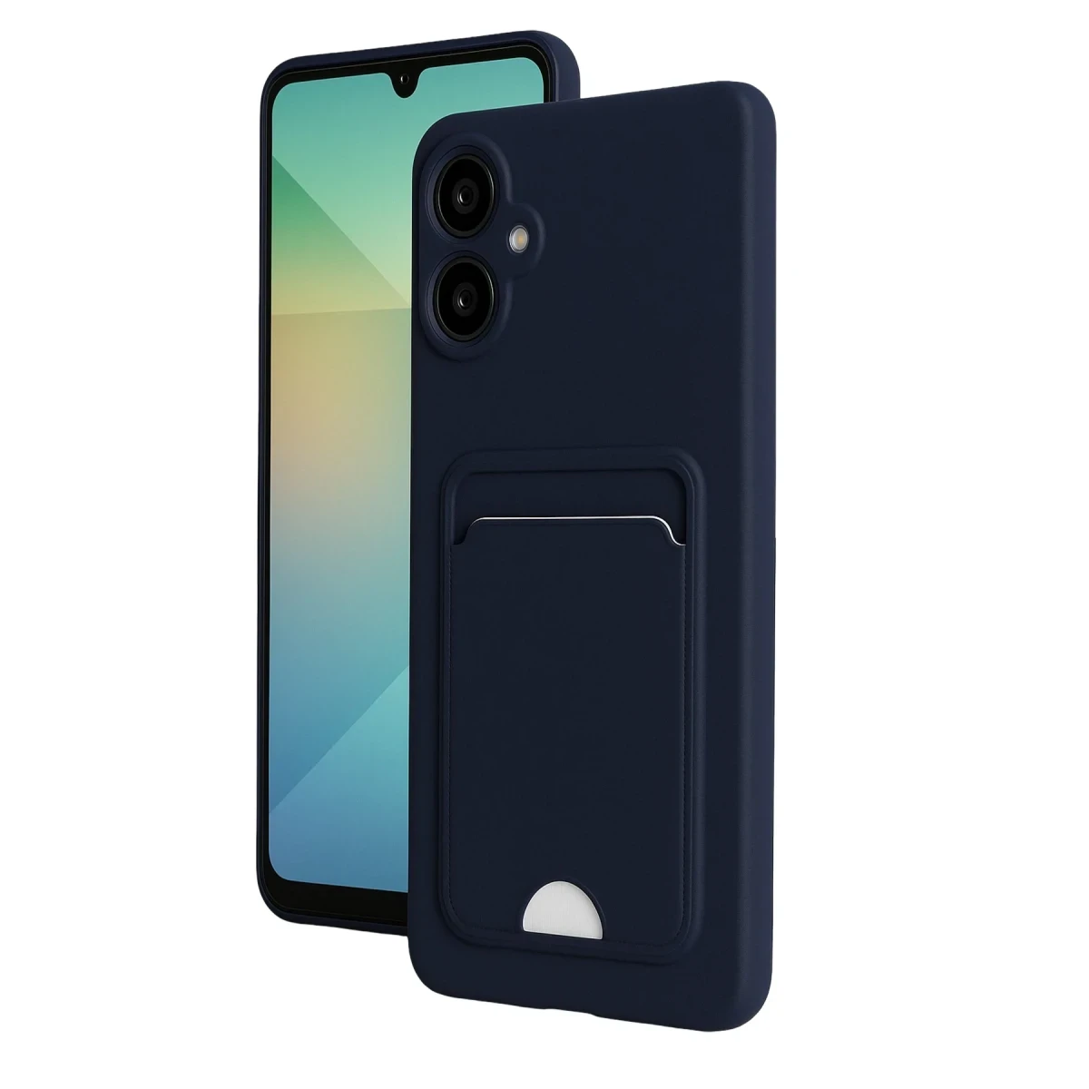 Samsung Galaxy A07 4G Kelvin Kartvizitli Silikon - Lacivert