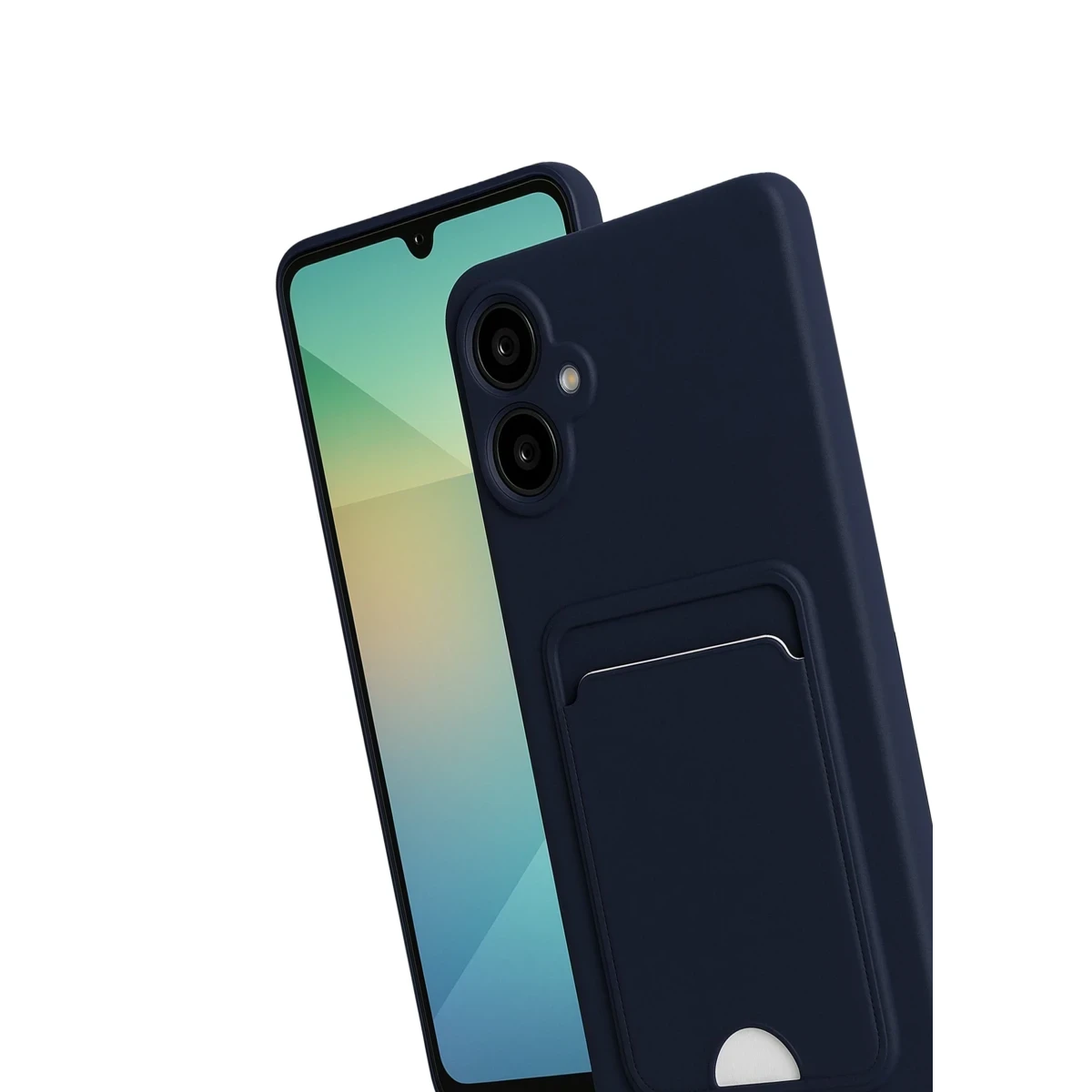 Samsung Galaxy A07 4G Kelvin Kartvizitli Silikon - Lacivert