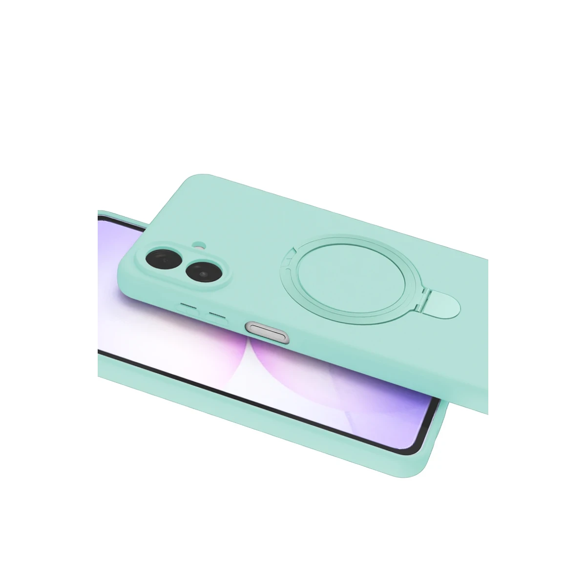 Samsung Galaxy A07 4G Regal Magsafe Standlı Kapak - Su Yeşili