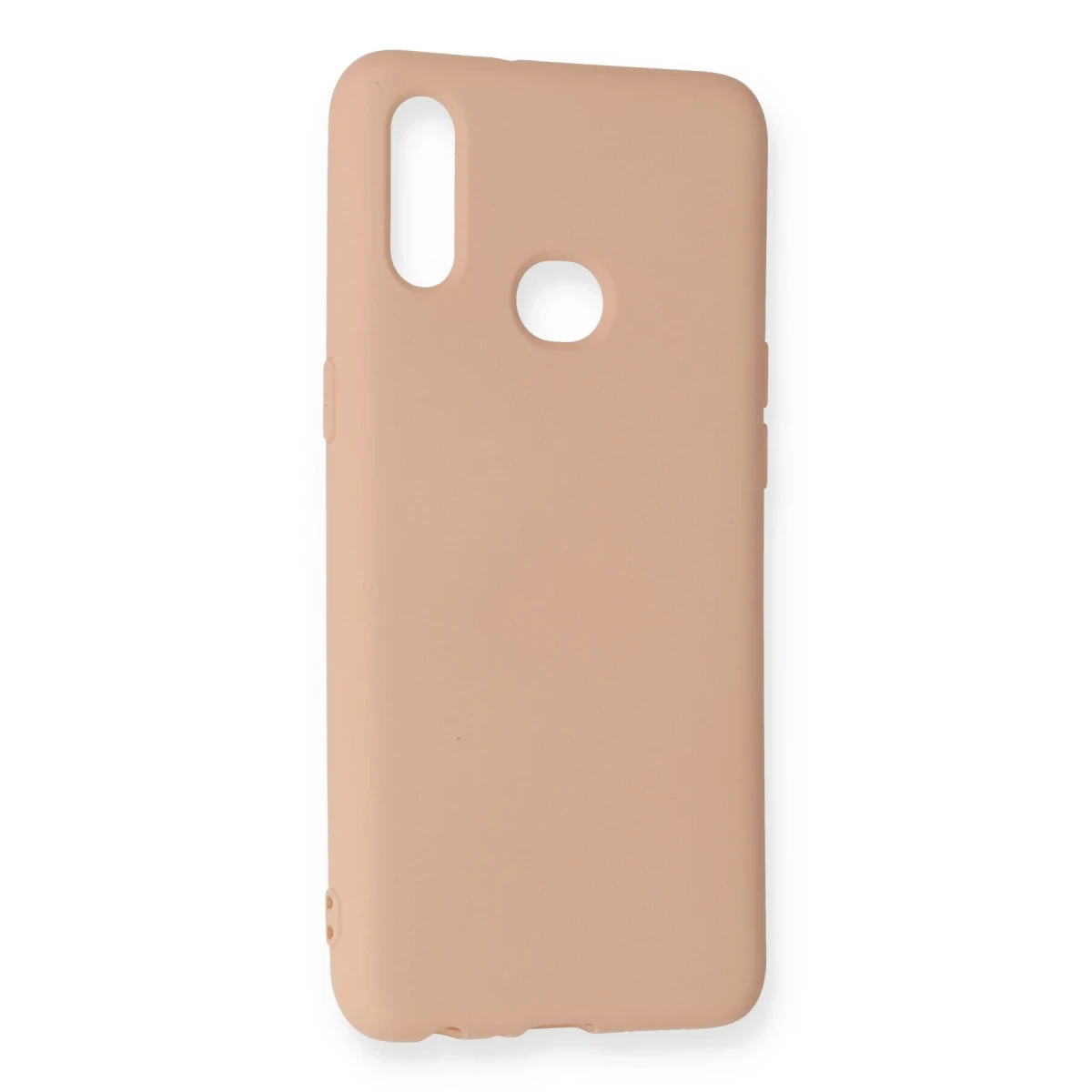 Samsung Galaxy A10S Kılıf Nano içi Kadife Silikon - Pudra