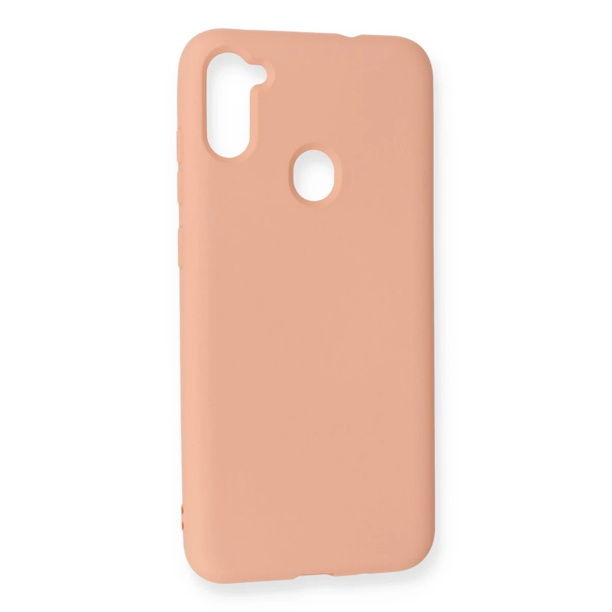 Samsung Galaxy A11 Kılıf Nano içi Kadife Silikon - Pudra