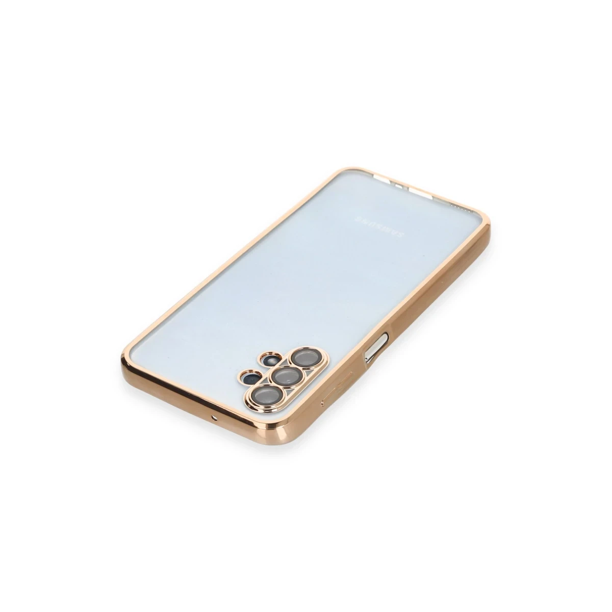 Samsung Galaxy A13 4G Kılıf Razer Lensli Silikon - Gold