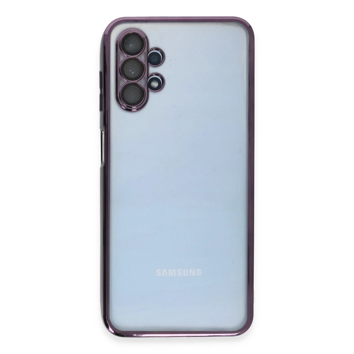 Samsung Galaxy A13 4G Kılıf Razer Lensli Silikon - Mor