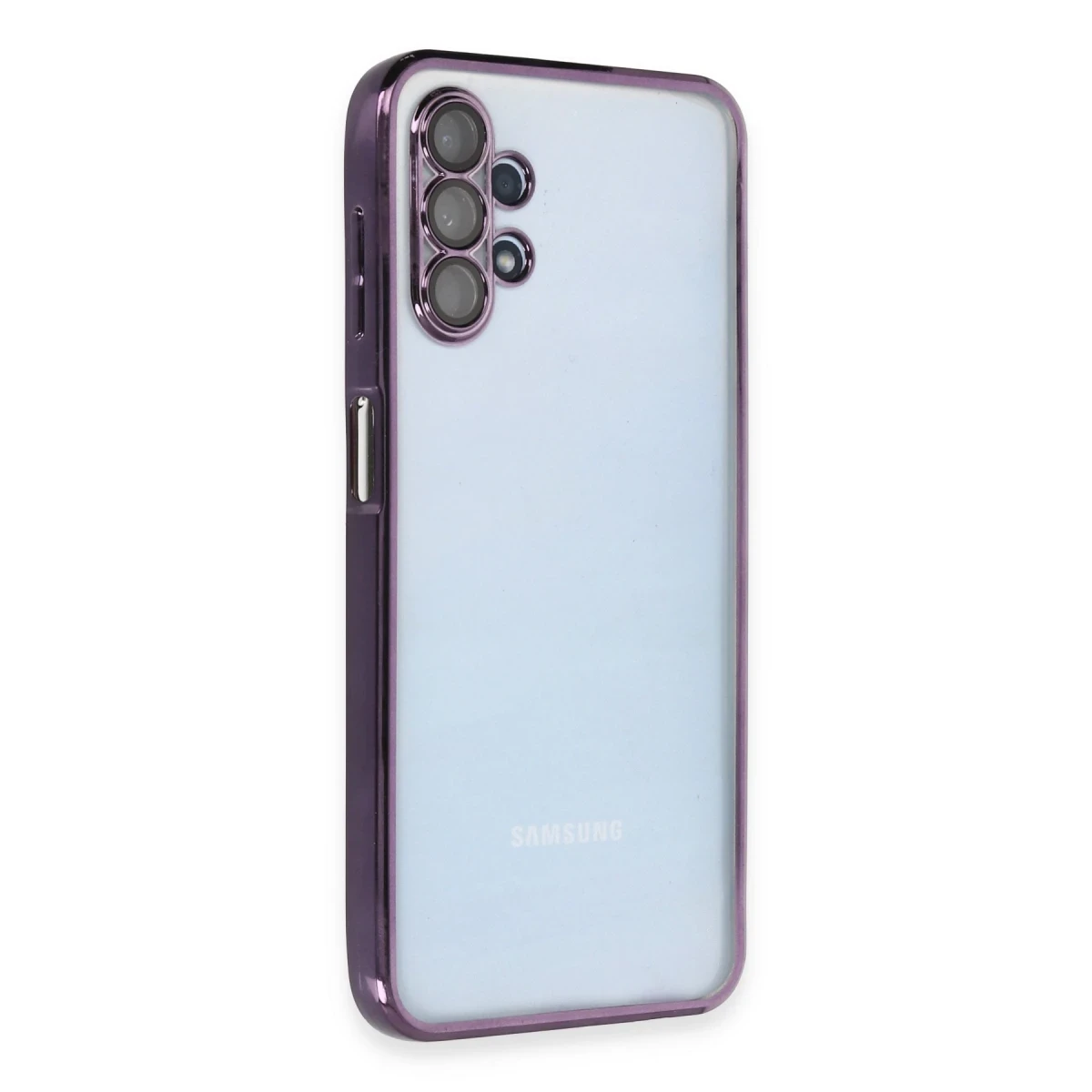 Samsung Galaxy A13 4G Kılıf Razer Lensli Silikon - Mor