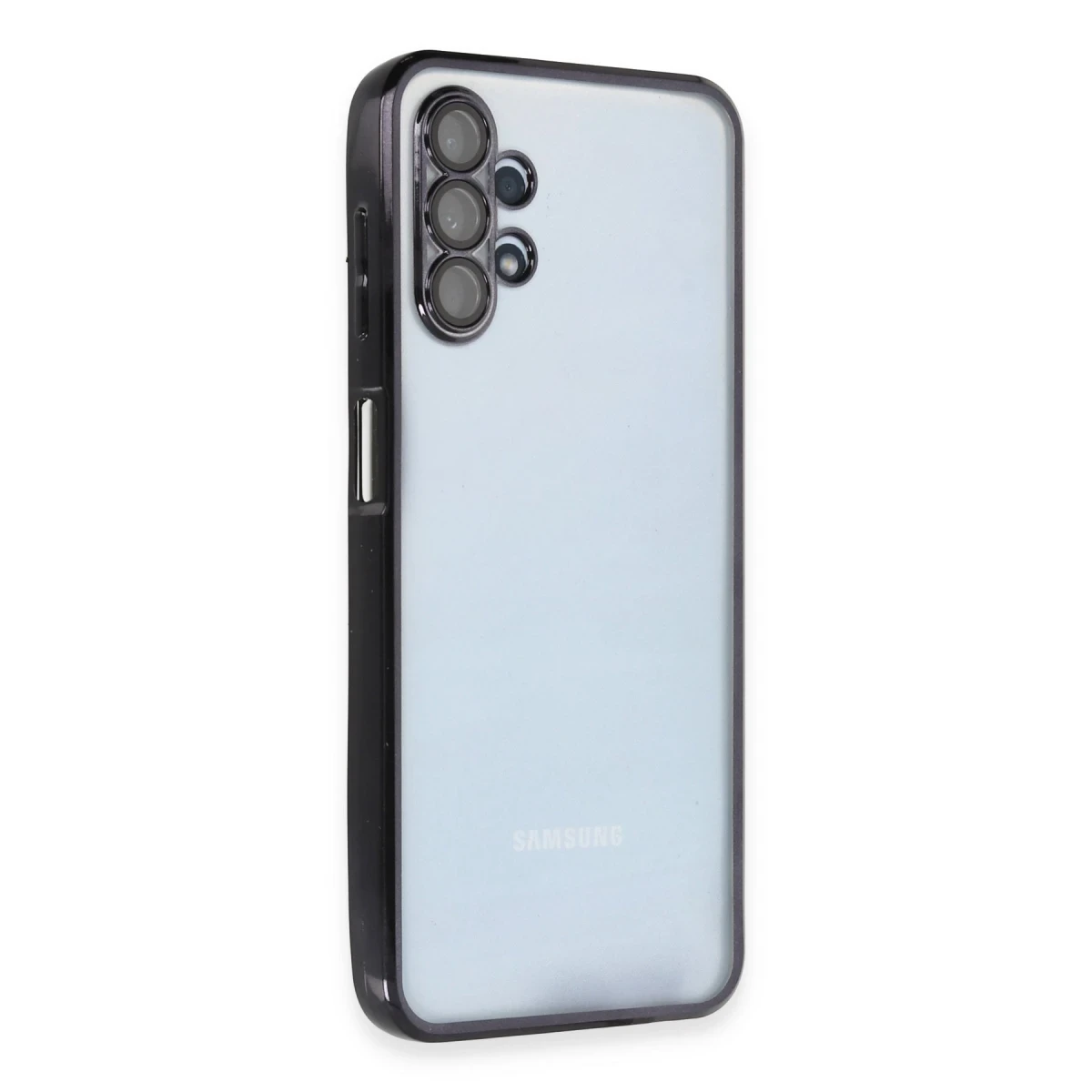 Samsung Galaxy A13 4G Kılıf Razer Lensli Silikon - Siyah