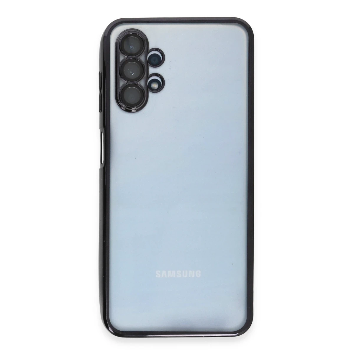 Samsung Galaxy A13 4G Kılıf Razer Lensli Silikon - Siyah