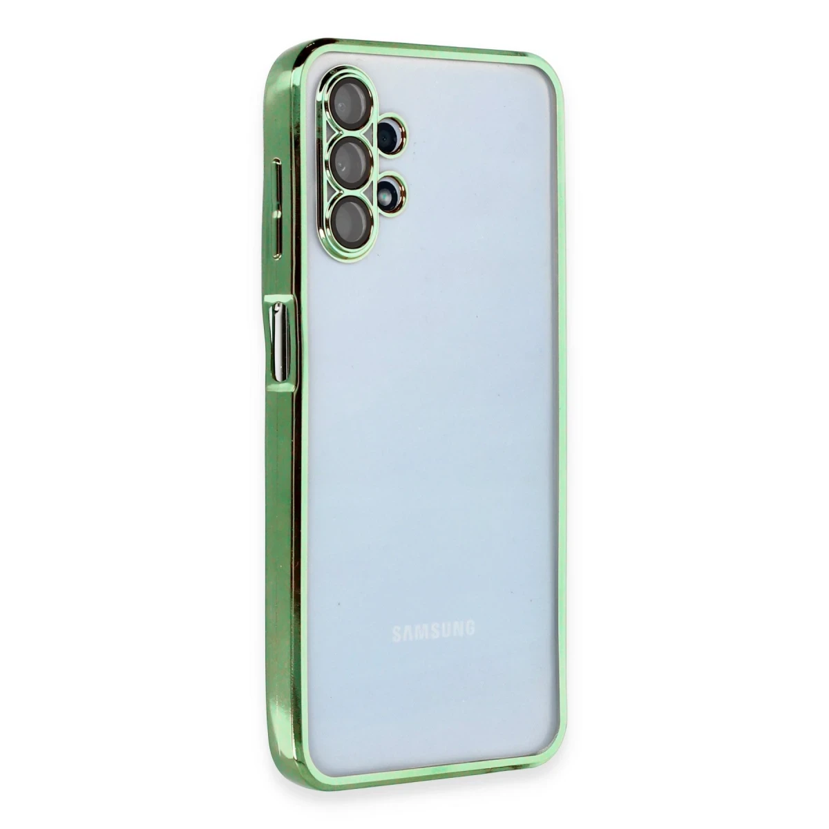 Samsung Galaxy A13 4G Kılıf Razer Lensli Silikon - Yeşil