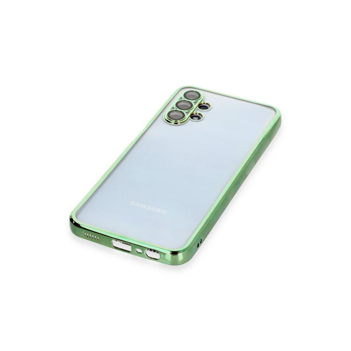 Samsung Galaxy A13 4G Kılıf Razer Lensli Silikon - Yeşil