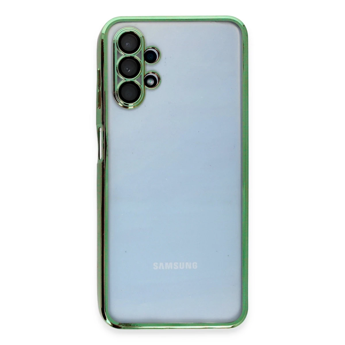 Samsung Galaxy A13 4G Kılıf Razer Lensli Silikon - Yeşil