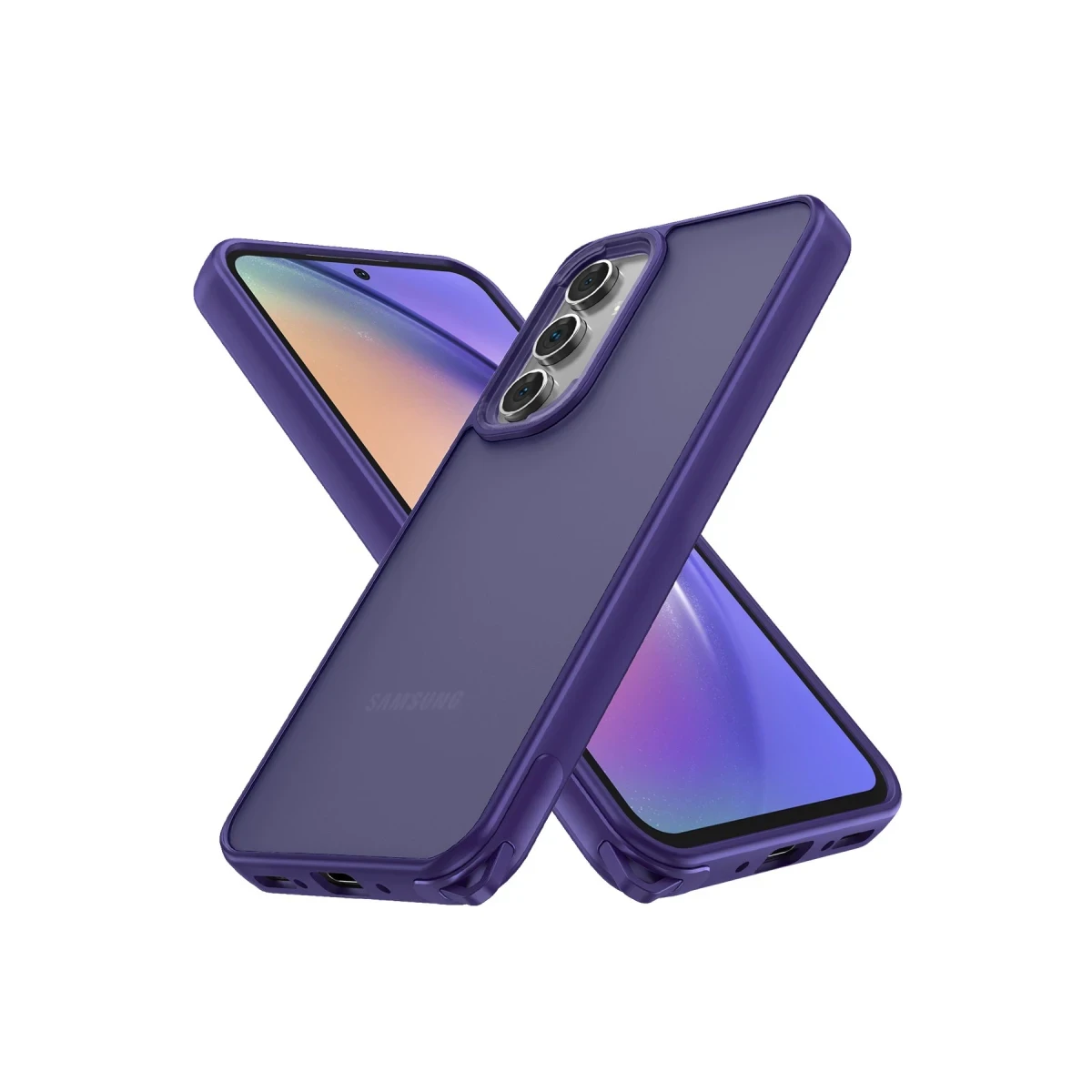 Samsung Galaxy A14 4G Kılıf Elegant Kapak - Derin Mor