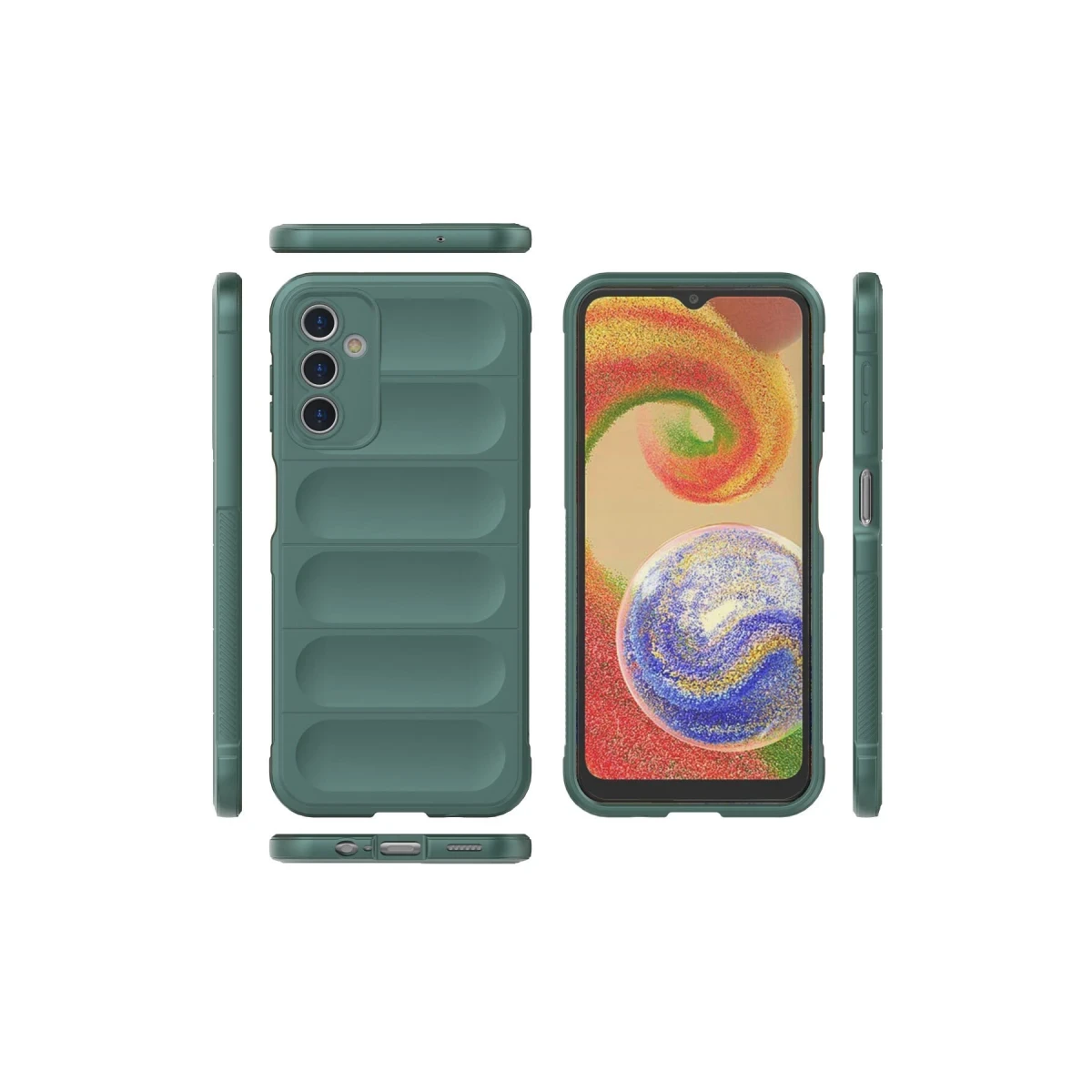 Samsung Galaxy A14 4G Kılıf Optimum Silikon - Koyu Yeşil