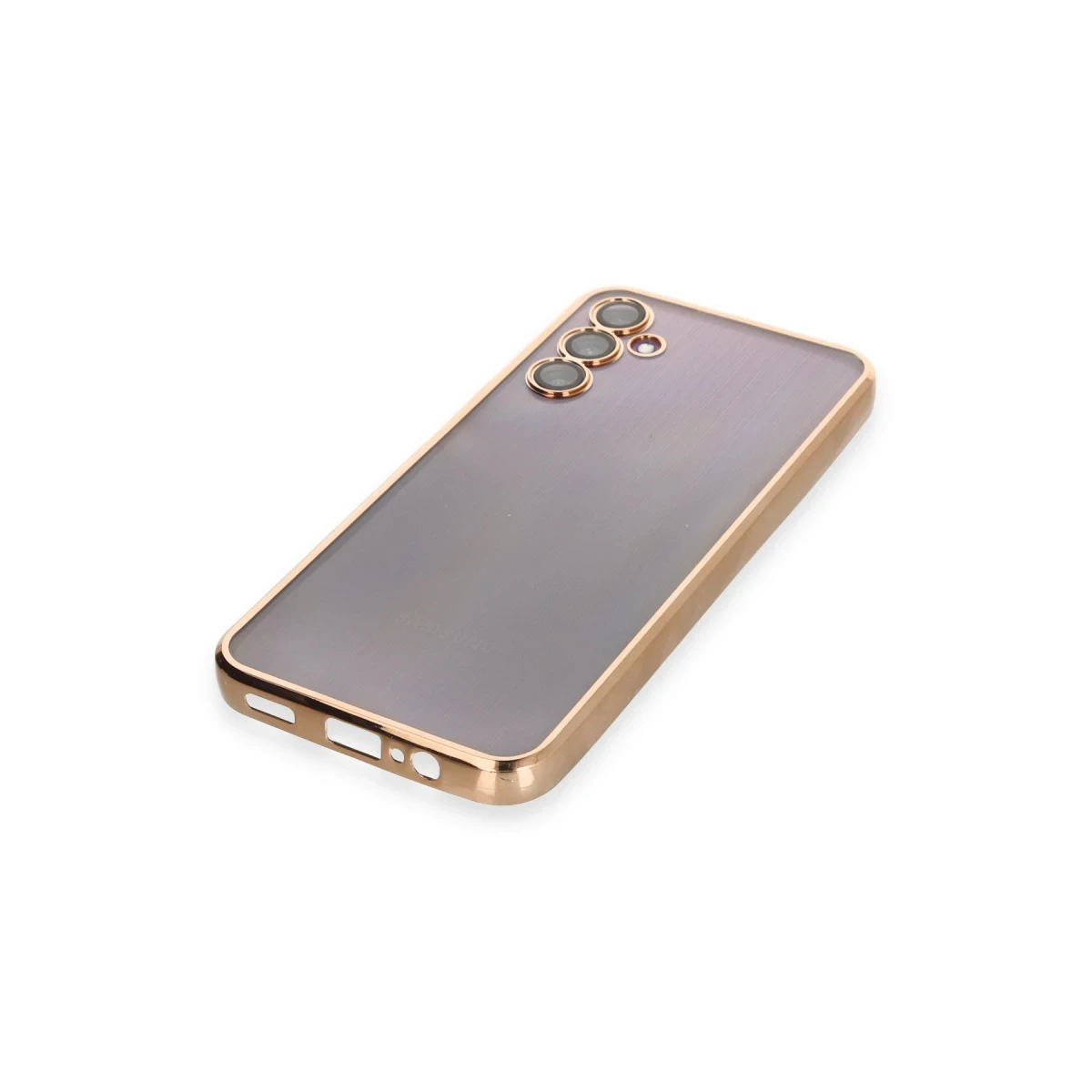 Samsung Galaxy A14 4G Kılıf Razer Lensli Silikon - Gold
