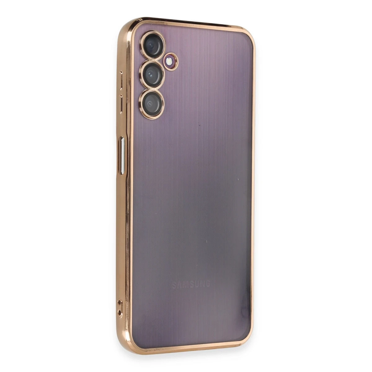 Samsung Galaxy A14 4G Kılıf Razer Lensli Silikon - Gold