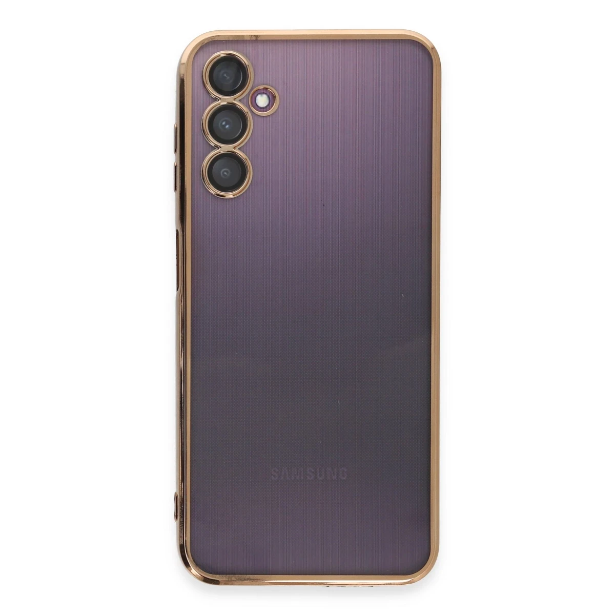 Samsung Galaxy A14 4G Kılıf Razer Lensli Silikon - Gold
