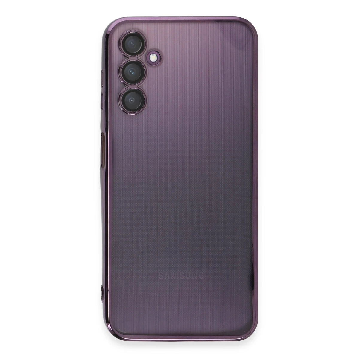 Samsung Galaxy A14 4G Kılıf Razer Lensli Silikon - Mor