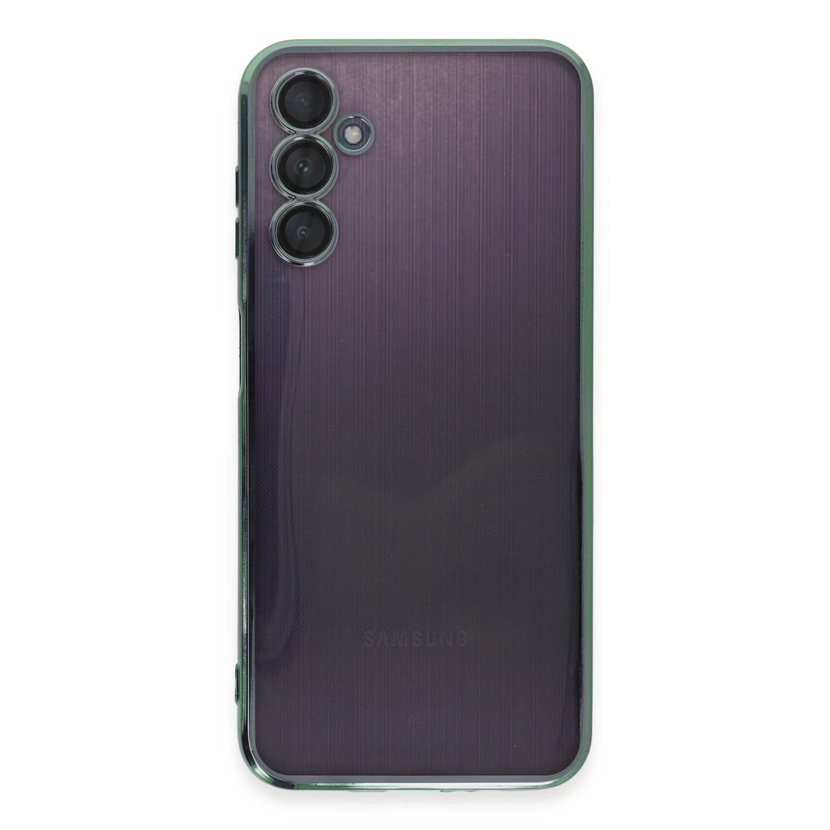 Samsung Galaxy A14 4G Kılıf Razer Lensli Silikon - Yeşil