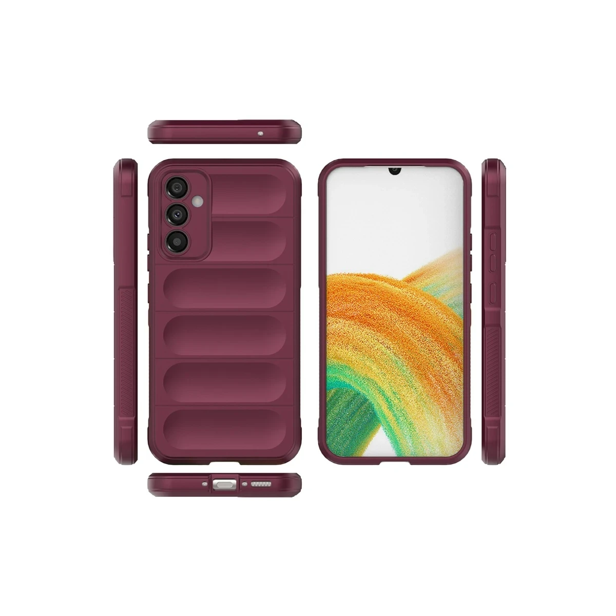 Samsung Galaxy A15 4G Kılıf Optimum Silikon - Bordo