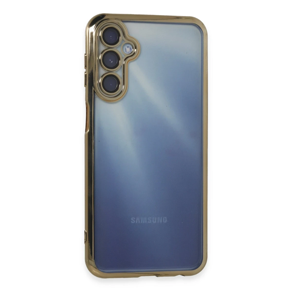 Samsung Galaxy A15 4G Kılıf Razer Lensli Silikon - Gold