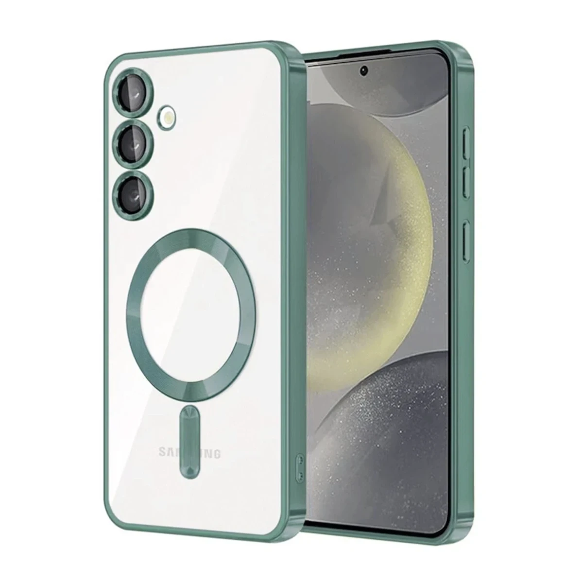 Samsung Galaxy A15 4G Kross Magneticsafe Kapak - Koyu Yeşil