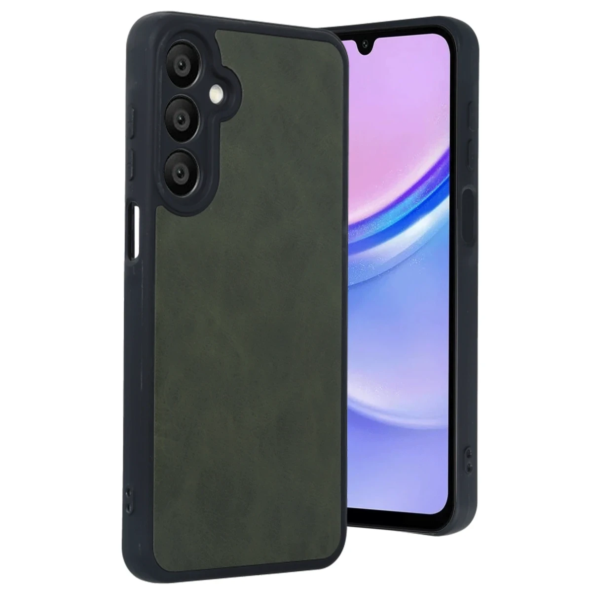 Samsung Galaxy A16 5G Kılıf Aras Deri Kapak - Koyu Yeşil