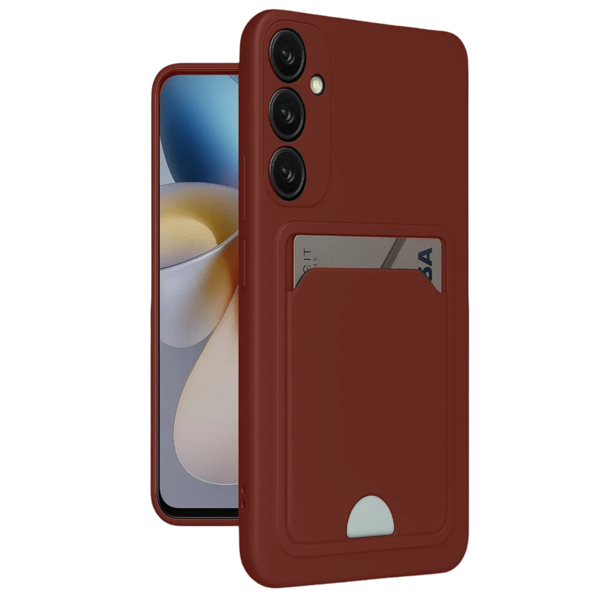Samsung Galaxy A16 5G Kılıf Kelvin Kartvizitli Silikon - Bordo