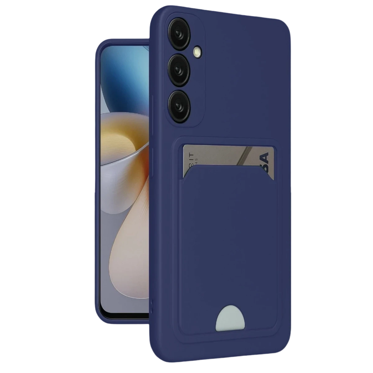 Samsung Galaxy A16 5G Kılıf Kelvin Kartvizitli Silikon - Lacivert