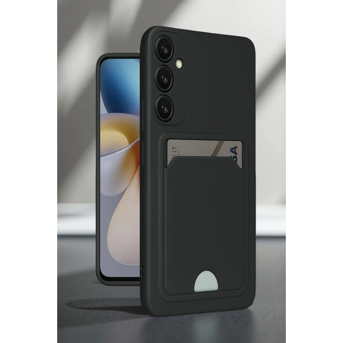 Samsung Galaxy A16 5G Kılıf Kelvin Kartvizitli Silikon - Lila