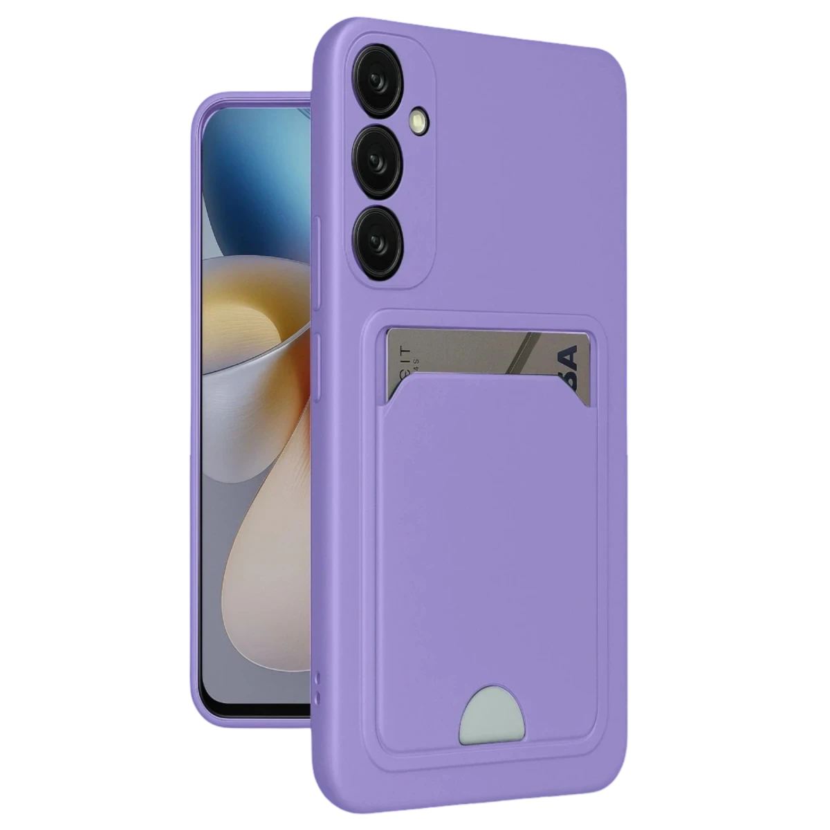 Samsung Galaxy A16 5G Kılıf Kelvin Kartvizitli Silikon - Lila