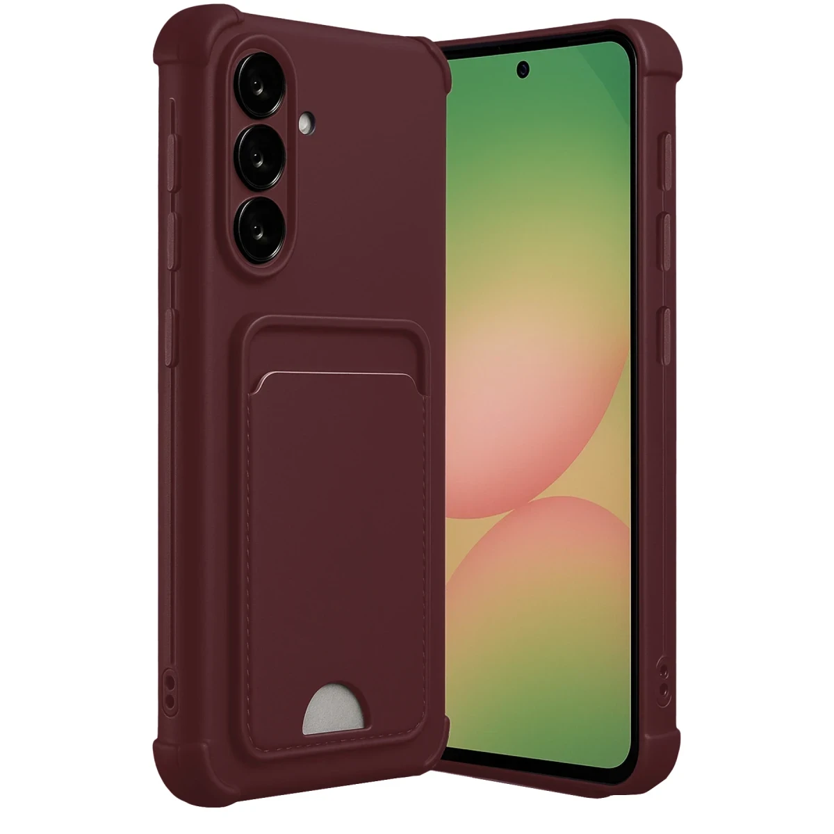 Samsung Galaxy A17 5G Kelvin Kartvizitli Silikon - Bordo