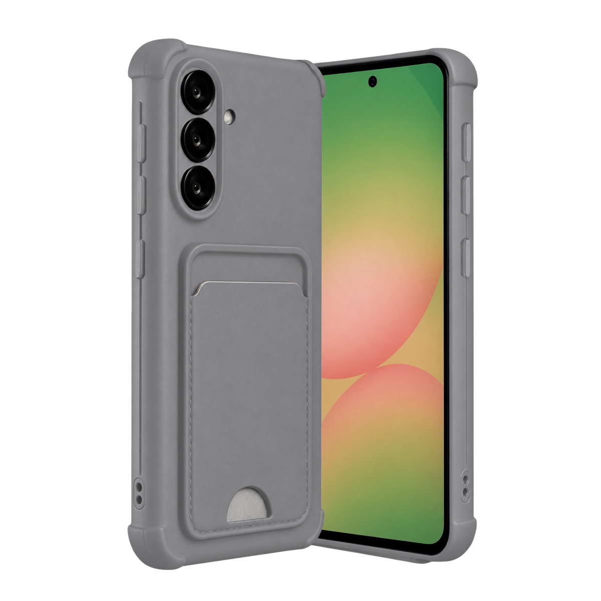 Samsung Galaxy A17 5G Kelvin Kartvizitli Silikon - Gri
