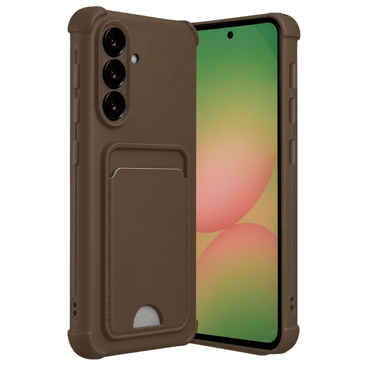 Samsung Galaxy A17 5G Kelvin Kartvizitli Silikon - Kahverengi