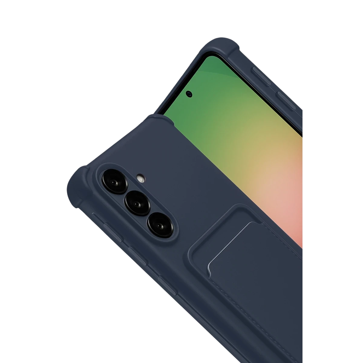 Samsung Galaxy A17 5G Kelvin Kartvizitli Silikon - Lacivert