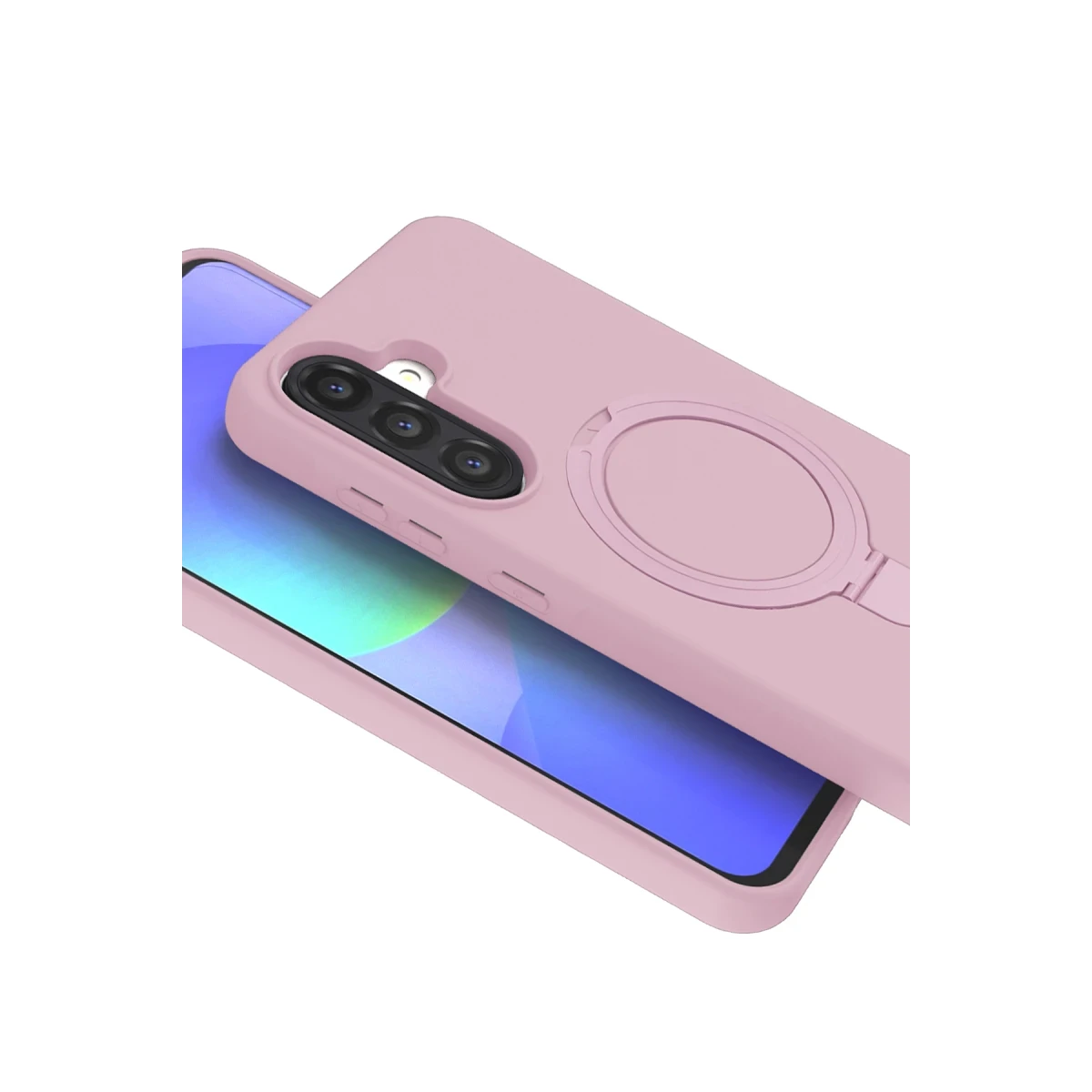 Samsung Galaxy A17 5G Regal Magsafe Standlı Kapak - Açık Pembe