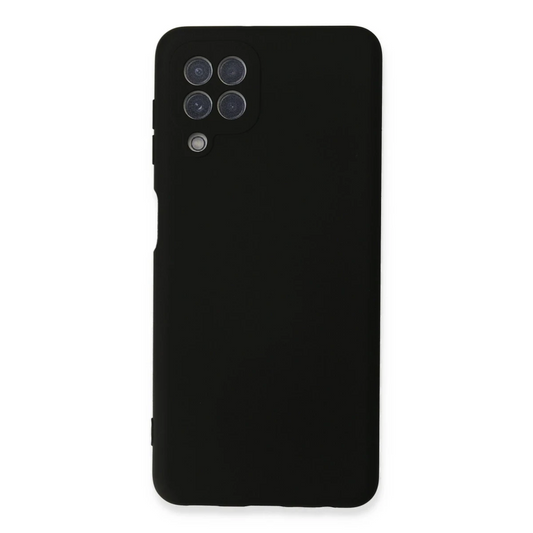 Samsung Galaxy A22 Kılıf Nano içi Kadife Silikon - Siyah