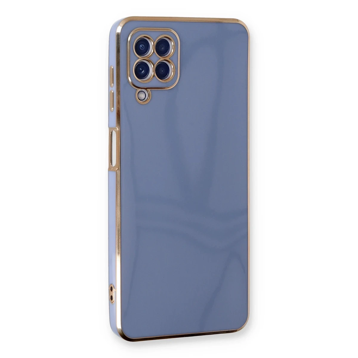 Samsung Galaxy A22 Kılıf Volet Silikon - Mavi