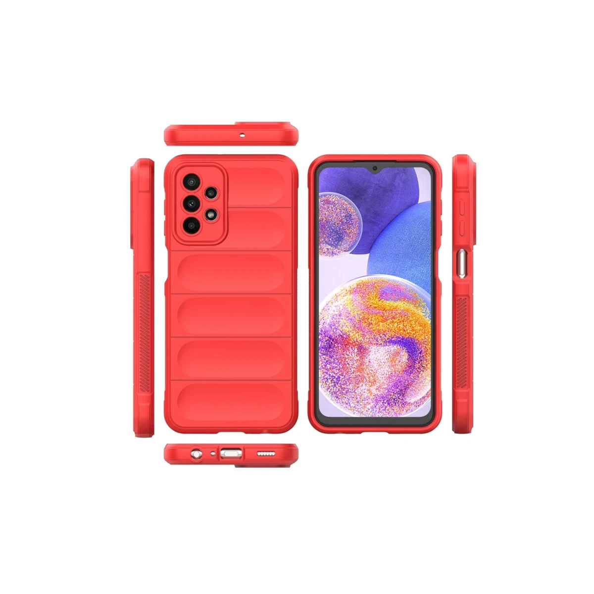 Samsung Galaxy A23 4G Kılıf Optimum Silikon - Kırmızı