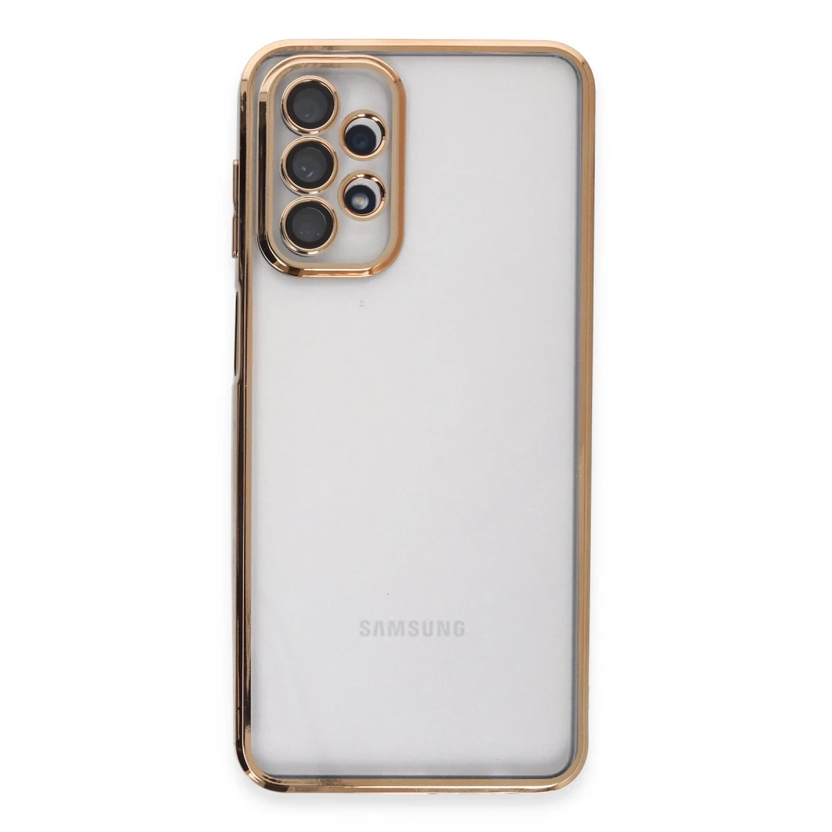 Samsung Galaxy A23 4G Kılıf Razer Lensli Silikon - Gold