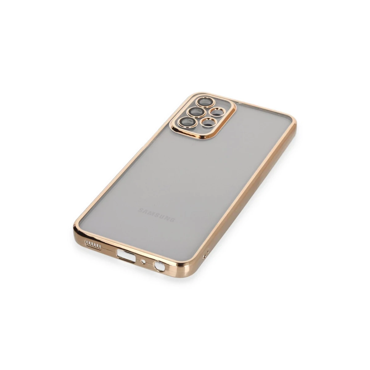 Samsung Galaxy A23 4G Kılıf Razer Lensli Silikon - Gold