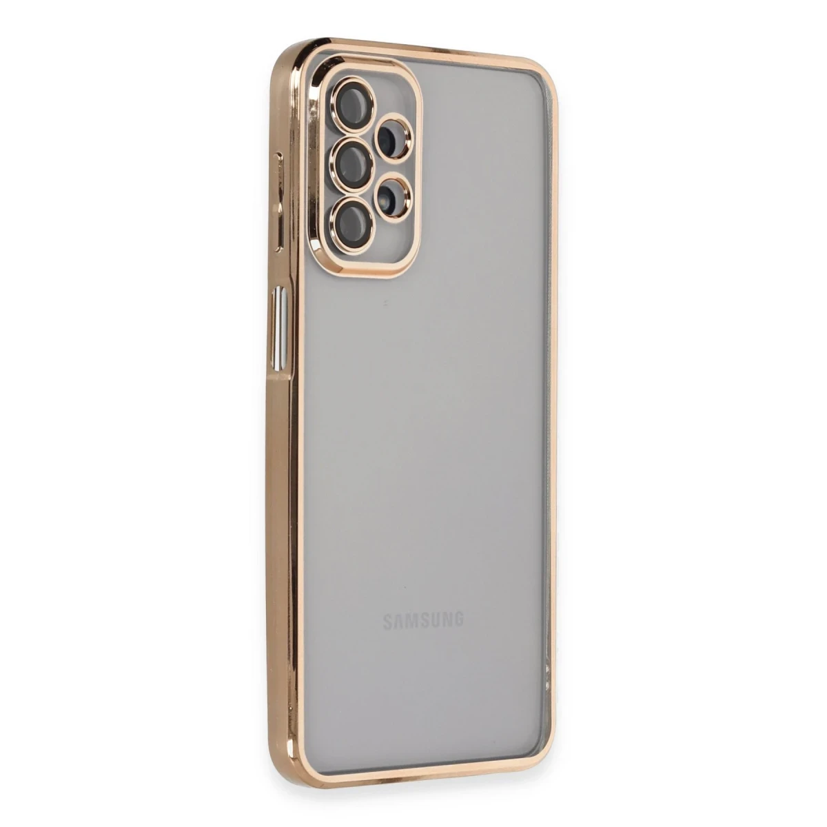 Samsung Galaxy A23 4G Kılıf Razer Lensli Silikon - Gold