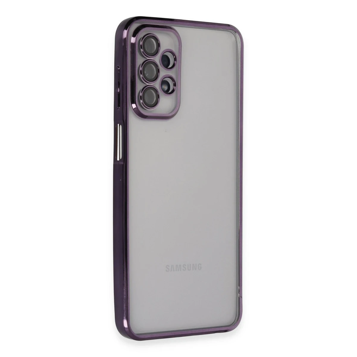 Samsung Galaxy A23 4G Kılıf Razer Lensli Silikon - Mor