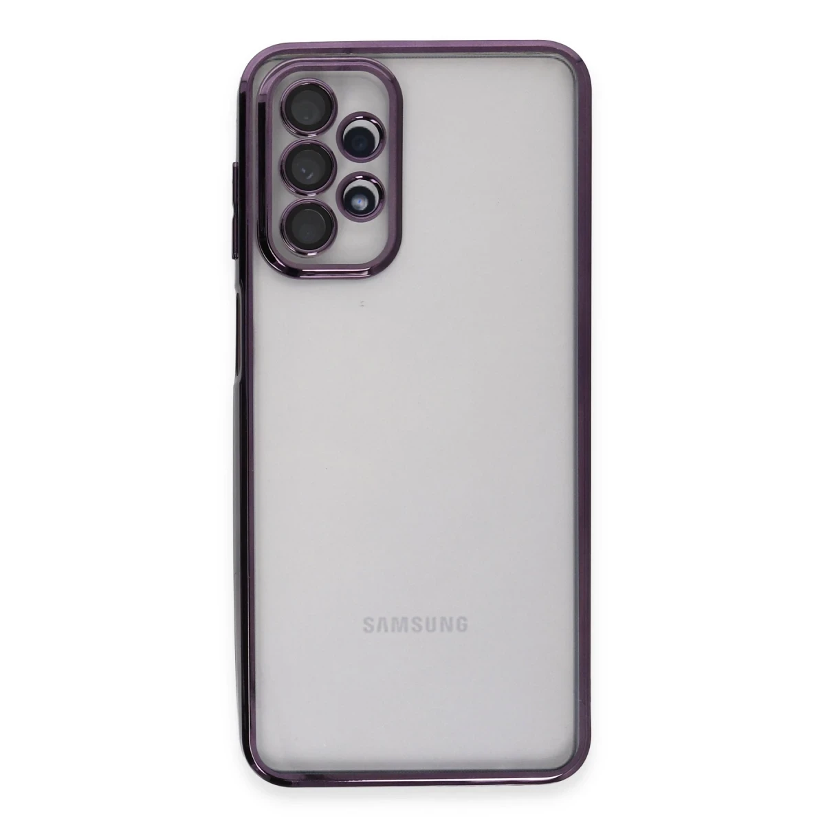 Samsung Galaxy A23 4G Kılıf Razer Lensli Silikon - Mor