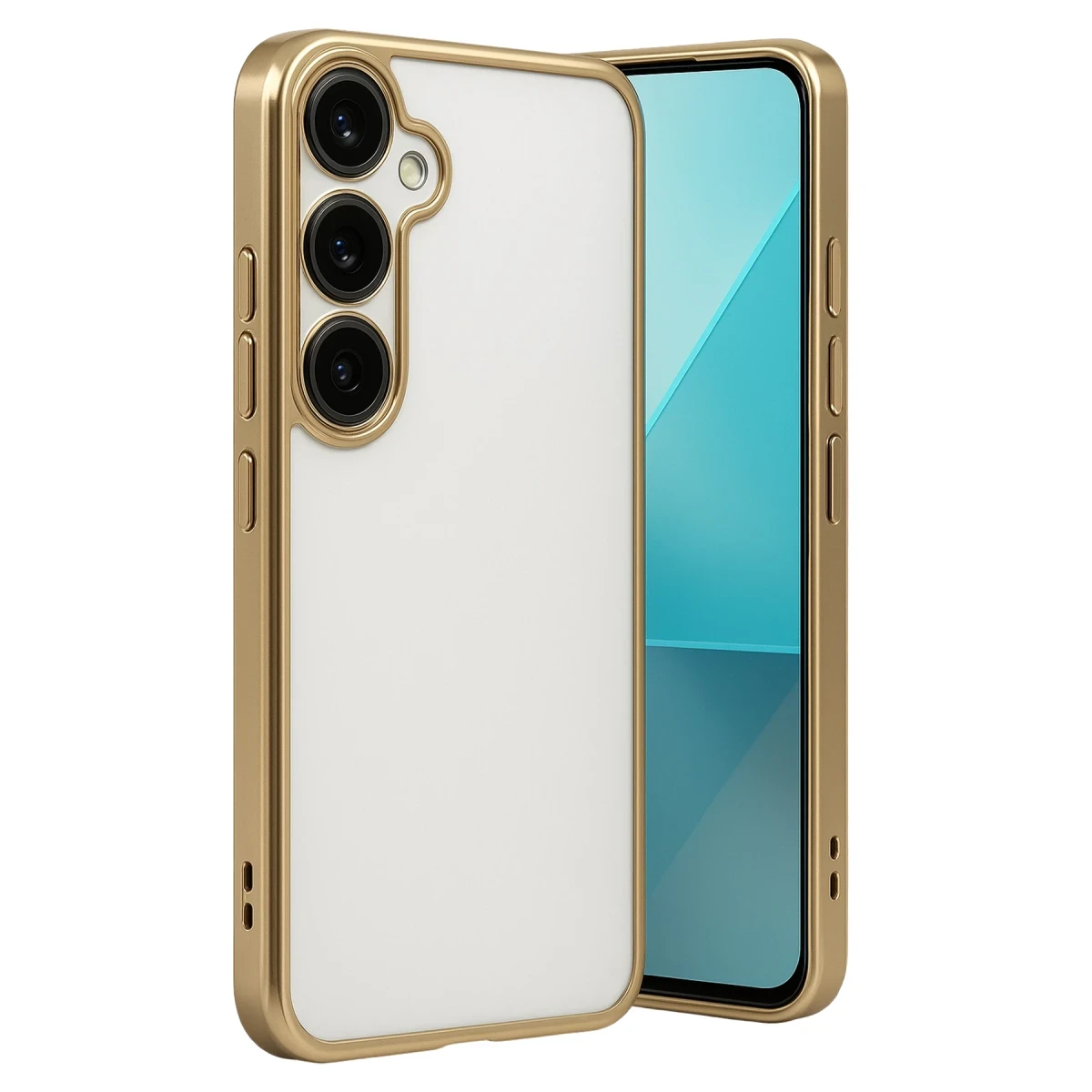 Samsung Galaxy A24 4G Prime Kılıf Razer Lensli Silikon - Gold