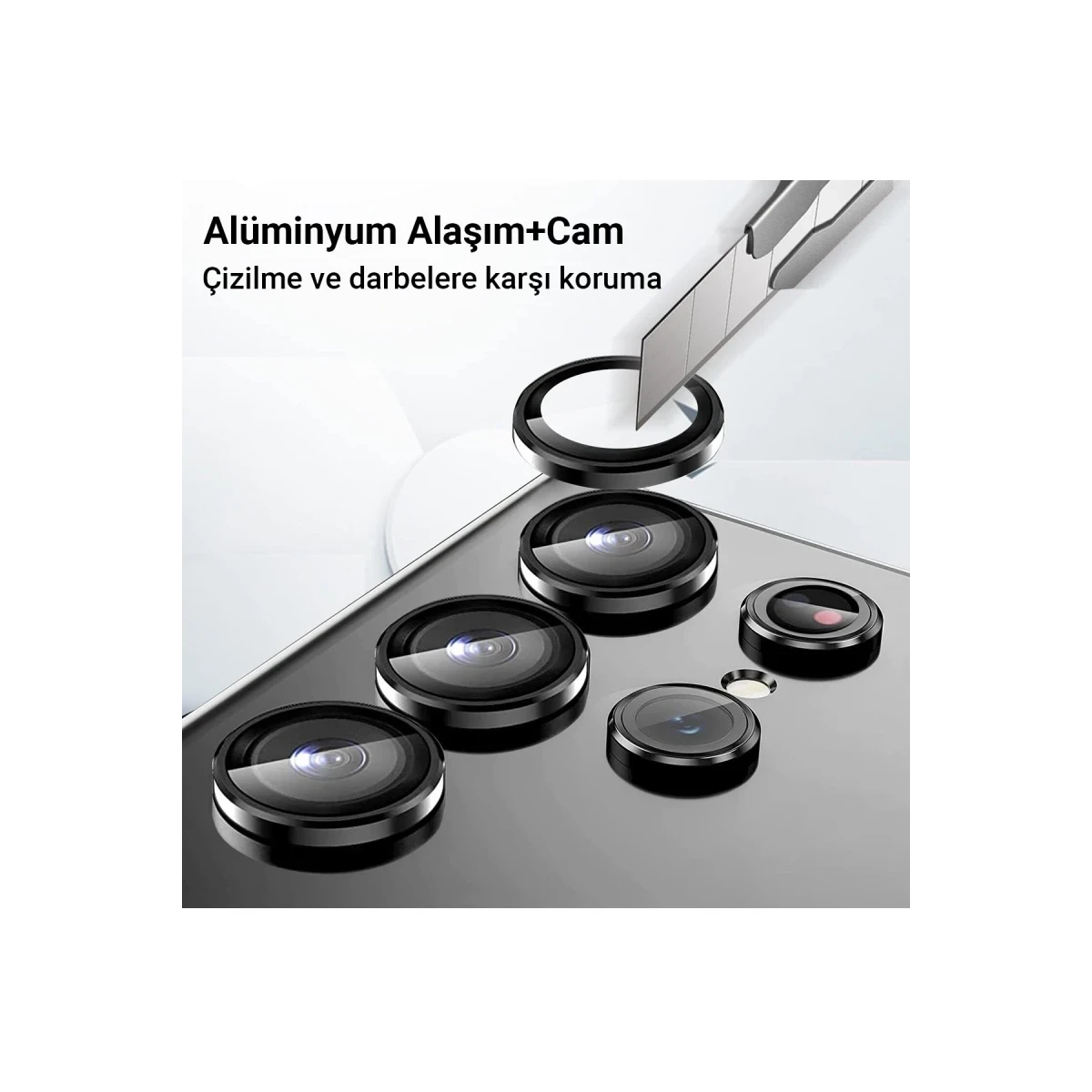 Samsung Galaxy A24 4G Valdez Metal Kamera Lens - Gümüş